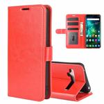 For TCL 10 Pro R64 Texture Single Horizontal Flip Protective Case with Holder & Card Slots & Wallet& Photo Frame(Red)