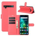 For TCL 10 Pro Litchi Texture Horizontal Flip Protective Case with Holder & Card Slots & Wallet(Red)