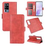 For Vivo X50 Pro+ Dual-side Magnetic Buckle Horizontal Flip Leather Case with Holder & Card Slots & Wallet(Red)