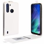 For Motorola One Fusion R64 Texture Single Vertical Flip Leather Protective Case with Card Slots & Photo Frame(White)