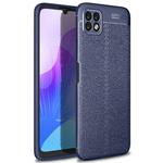 For Huawei Enjoy 20 Litchi Texture TPU Shockproof Case(Navy Blue)