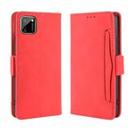 For OPPO Realme C11 Wallet Style Skin Feel Calf Pattern Leather Case with Separate Card Slot(Red)
