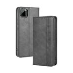 For OPPO Realme C11 Magnetic Buckle Retro Crazy Horse Texture Horizontal Flip Leather Case with Holder & Card Slots & Photo Frame(Black)