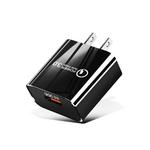 Mini QC3.0 USB 18W Mobile Phone Tablet Universal Fast Charger, US Plug(Black)