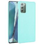 For Samsung Galaxy Note20 Shockproof Crocodile Texture PC + PU Case(Light green)