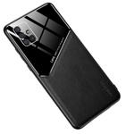 For Samsung Galaxy A51 5G All-inclusive Leather + Organic Glass Phone Case with Metal Iron Sheet(Black)