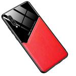 For Samsung Galaxy A50/A30s/A50s All-inclusive Leather + Organic Glass Phone Case with Metal Iron Sheet(Red)