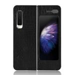 For Samsung Galaxy Fold 4G / Fold 5G / W20 5G Shockproof Crocodile Texture PC + PU Case(Black)