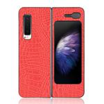 For Samsung Galaxy Fold 4G / Fold 5G / W20 5G Shockproof Crocodile Texture PC + PU Case(Red)