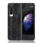 For Samsung Galaxy Fold 4G / Fold 5G / W20 5G Shockproof Sewing Cow Pattern Skin PC + PU + TPU Case(Black)