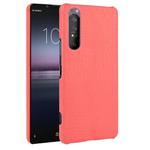 For Sony Xperia 1 II Shockproof Crocodile Texture PC + PU Case(Red)