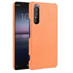 For Sony Xperia 1 II Shockproof Crocodile Texture PC + PU Case(Orange)