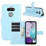 For LG K31/Aristo 5/Aristo 5 Plus Litchi Texture Horizontal Flip Protective Case with Holder & Card Slots & Wallet(Blue)