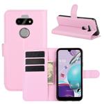 For LG K31/Aristo 5/Aristo 5 Plus Litchi Texture Horizontal Flip Protective Case with Holder & Card Slots & Wallet(Pink)