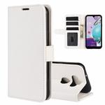 For LG K31/Aristo 5/Aristo 5 Plus R64 Texture Single Horizontal Flip Protective Case with Holder & Card Slots & Wallet& Photo Frame(White)