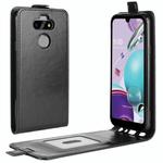 For LG K31/Aristo 5/Aristo 5 Plus R64 Texture Single Vertical Flip Leather Protective Case with Card Slots & Photo Frame(Black)