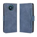 For Nokia 8.3 5G Wallet Style Skin Feel Calf Pattern Leather Case ，with Separate Card Slot(Blue)