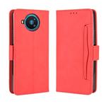 For Nokia 8.3 5G Wallet Style Skin Feel Calf Pattern Leather Case ，with Separate Card Slot(Red)