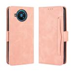 For Nokia 8.3 5G Wallet Style Skin Feel Calf Pattern Leather Case ，with Separate Card Slot(Pink)