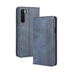 For OnePlus Nord Magnetic Buckle Retro Crazy Horse Texture Horizontal Flip Leather Case with Holder & Card Slots & Photo Frame(Blue)