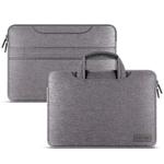 For 13-13.3 inch Oxford Cloth Portable Waterproof Protective Cover Double Zipper Briefcase Laptop Carrying Bag(Grey)