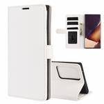 For Samsung Galaxy Note20 Ultra R64 Texture Single Horizontal Flip Protective Case with Holder & Card Slots & Wallet& Photo Frame(White)