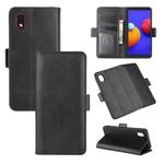 For Samsung Galaxy A01 Core / M01 Core Dual-side Magnetic Buckle Horizontal Flip Leather Case with Holder & Card Slots & Wallet(Black)