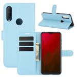 For Vodafone Smart V11 Litchi Texture Horizontal Flip Protective Case with Holder & Card Slots & Wallet(Blue)