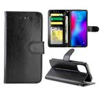 For iPhone 12 Pro Max Crazy Horse Texture Leather Horizontal Flip Protective Case with Holder & Card Slots & Wallet & Photo Frame(Black)