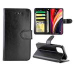 For iPhone 12 / 12 Pro Crazy Horse Texture Leather Horizontal Flip Protective Case with Holder & Card Slots & Wallet & Photo Frame(Black)