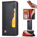 For iPhone 12 Pro Max Knead Skin Texture Horizontal Flip Leather Case with Photo Frame & Holder & Card Slots & Wallet(Black)