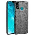 For Huawei Honor 9X Lite Shockproof Crocodile Texture PC + PU Case(Black)