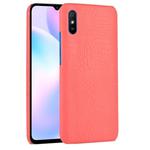 For Xiaomi Redmi 9A Shockproof Crocodile Texture PC + PU Case(Red)