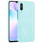 For Xiaomi Redmi 9A Shockproof Crocodile Texture PC + PU Case(Light Green)