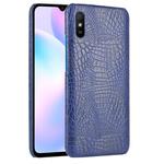 For Xiaomi Redmi 9A Shockproof Crocodile Texture PC + PU Case(Blue)