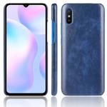 For Xiaomi Redmi 9A Shockproof Litchi Texture PC + PU Case(Blue)