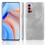 For OPPO Reno4 Pro Shockproof Litchi Texture PC + PU Case(Gray)
