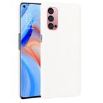 For OPPO Reno4 Pro Shockproof Crocodile Texture PC + PU Case(White)