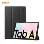 ENKAY ENK-8009 For Samsung Galaxy Tab A7 10.4 T500 / T505 2020 / 2022 PU Leather + Plastic Smart Case with Three-folding Holder(Black)