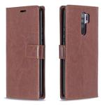 For Xiaomi Redmi 9 Crazy Horse Texture Horizontal Flip Leather Case with Holder & Card Slots & Wallet & Photo Frame(Brown)