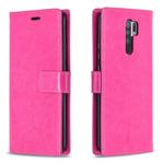 For Xiaomi Redmi 9 Crazy Horse Texture Horizontal Flip Leather Case with Holder & Card Slots & Wallet & Photo Frame(Rose)