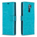 For Xiaomi Redmi 9 Crazy Horse Texture Horizontal Flip Leather Case with Holder & Card Slots & Wallet & Photo Frame(Blue)
