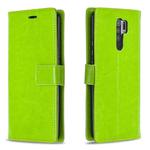 For Xiaomi Redmi 9 Crazy Horse Texture Horizontal Flip Leather Case with Holder & Card Slots & Wallet & Photo Frame(Green)