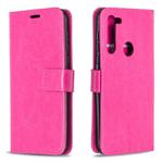 For Motorola Moto G8 Crazy Horse Texture Horizontal Flip Leather Case with Holder & Card Slots & Wallet & Photo Frame(Rose)