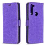For Motorola Moto G8 Crazy Horse Texture Horizontal Flip Leather Case with Holder & Card Slots & Wallet & Photo Frame(Purple)