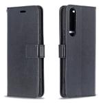 For Sony Xperia 1 II Crazy Horse Texture Horizontal Flip Leather Case with Holder & Card Slots & Wallet & Photo Frame(Black)