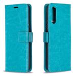 For Sony Xperia 10 II Crazy Horse Texture Horizontal Flip Leather Case with Holder & Card Slots & Wallet & Photo Frame(Blue)
