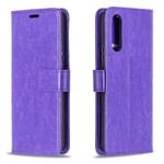 For Sony Xperia 10 II Crazy Horse Texture Horizontal Flip Leather Case with Holder & Card Slots & Wallet & Photo Frame(Purplue)