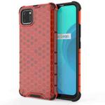 For OPPO Realme C15 Shockproof Honeycomb PC + TPU Case(Red)