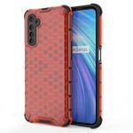 For OPPO Realme 6 Shockproof Honeycomb PC + TPU Case(Red)